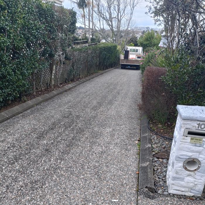 concrete driveway nelson exposed aggregate by the concrete company nelson